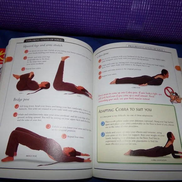 DK Keep It Simple Series (KISS) Yoga Book & New Purple 5 mm Yoga Mat - Picture 7 of 16